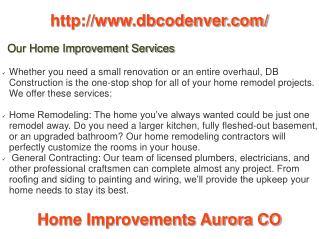Home, Bathroom, Kitchen Remodelling, renovations and building contractor Denver and Aurora CO