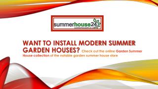 Purchase Wooden Garden Houses Online