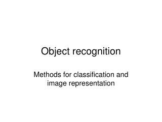 Object recognition