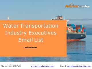 Water Transportation Industry Executives Email List