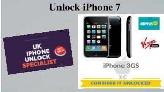 Unlock iPhone 7