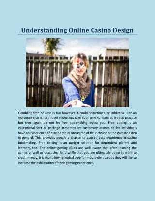 Want to Know the Online Casino Design