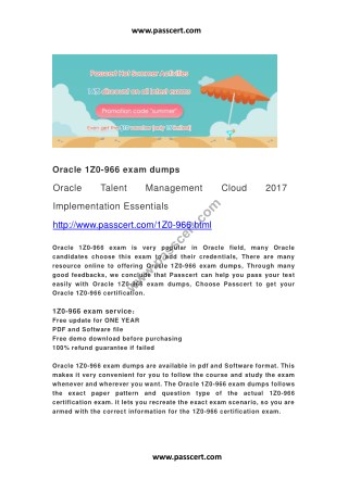 Oracle 1Z0-966 exam dumps