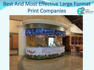 Best And Most Effective Large Format Print Companies