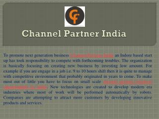 channel partner business opportunity in india