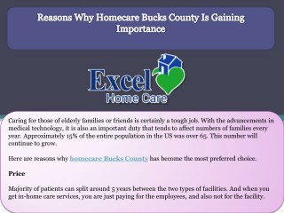 Homecare Philadelphia Find Some Relevant Factors