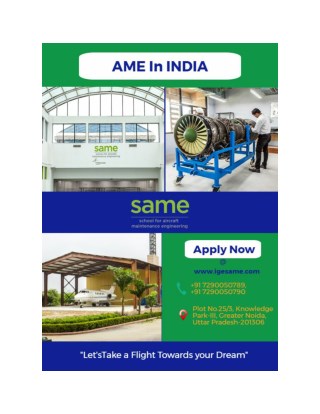 AME in India | Join Aircraft Maintenance Engineering Courses at SAME, Greater Noida