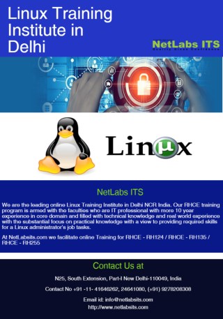 India's Top 5 Linux Training Institute in Delhi at NetLabs ITS