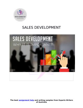 Sample on SALES DEVELOPMENT