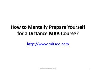 How to Mentally Prepare Yourself for a Distance MBA Course