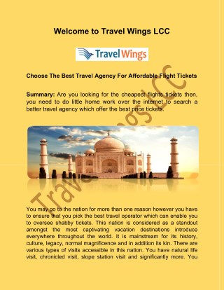 Cheap hotel packages at www.travelwingsusa