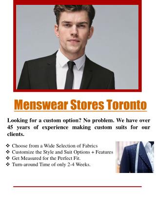 Custom Made Suits Toronto