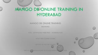 Mangodb online training in hyderabad