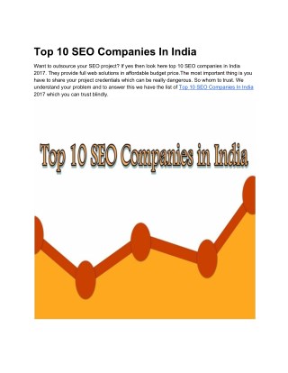 Top 10 SEO Companies In India - toplisting