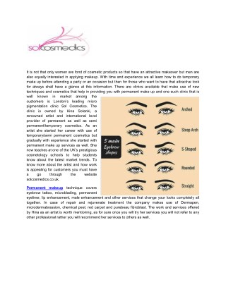 Cosmetic tattoo eyebrows