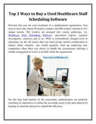 Healthcare Staff Scheduling Software | StaffBridge