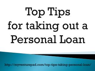 Top Tips for taking out a Personal Loan