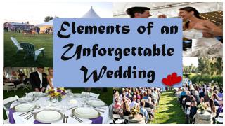 Elements of an Unforgettable Wedding