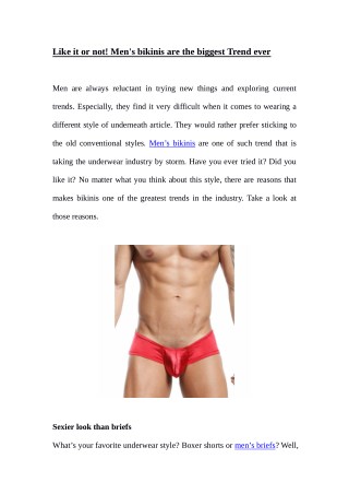 Like it or not! Men’s bikinis are the biggest Trend ever
