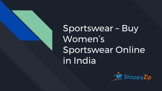 Sportswear – Buy Women’s Sportswear Online in India | Shoppyzip