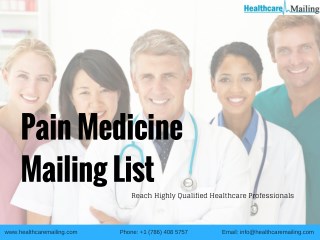 Pain Medicine Mailing List