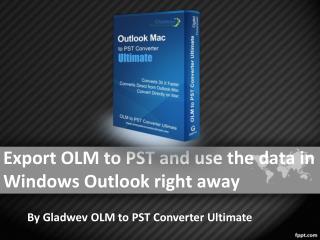 Free Tool to Export OLM to PST