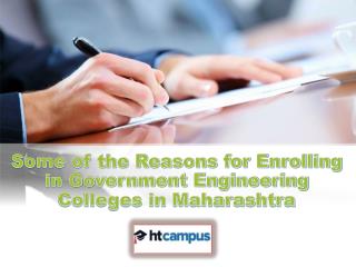 Some of the Reasons for Enrolling in Government Engineering Colleges in Maharashtra