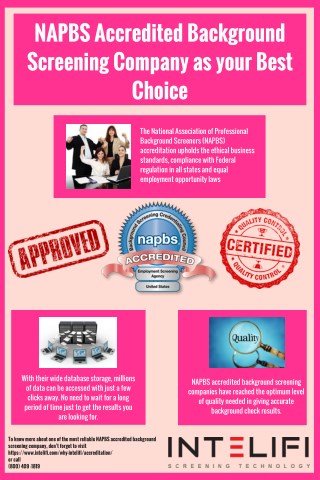 NAPBS Accredited Background Screening Company as your Best Choice