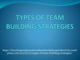 TYPES OF TEAM BUILDING STRATEGIES