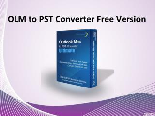 Free OLM to PST Converter for Mac