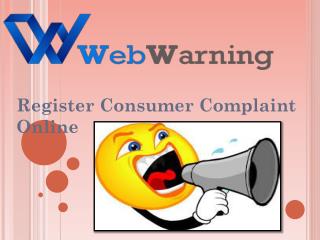 Register Consumer Complaint Online