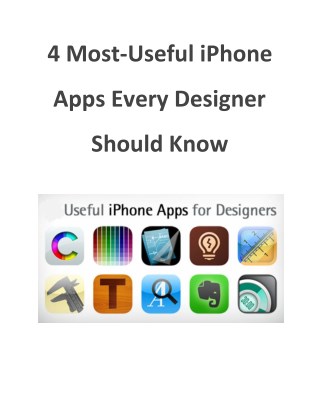 4 Most-Useful iPhone Apps Every Designer Should Know