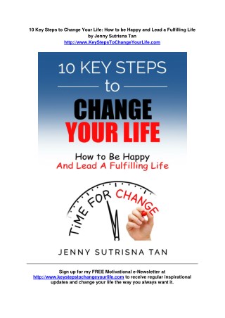 10 Key Steps to Change Your Life