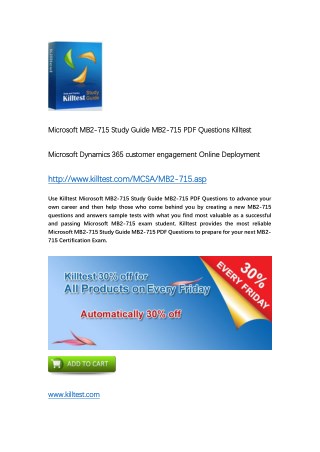 MB2-715 Microsoft Certification Training