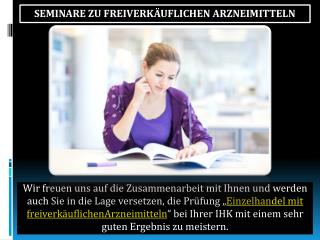 Seminare zu freiverkäuflichen arzneimitteln