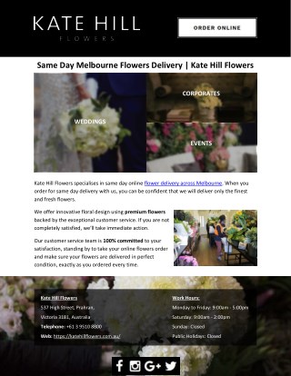 KateFlowers Online Presentations Channel