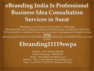 eBranding India Is Professional Business Idea Consultation Services in Surat