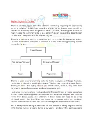 Software Testing Training in Noida - Croma Campus