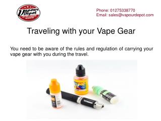 Traveling With Your Vape Gear