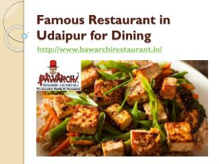 Famous Restaurant in Udaipur for Dining