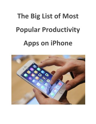 The Big List of Most Popular Productivity Apps on iPhone