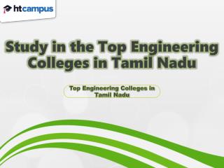 Study in the Top Engineering Colleges in Tamil Nadu