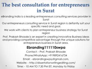 The best consultation for entrepreneurs in Surat