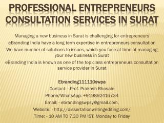 Professional Entrepreneurs Consultation Services in Surat