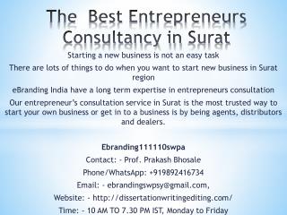 The Best Entrepreneurs Consultancy in Surat