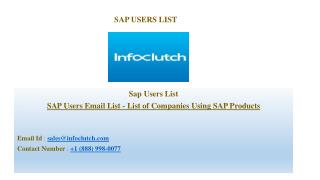 SAP Users Email List