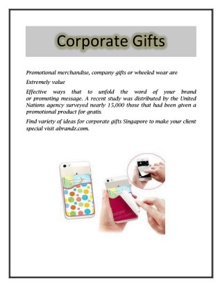 Corporate Gifts