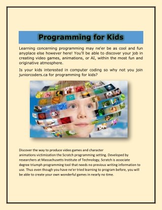 Programming For Kids
