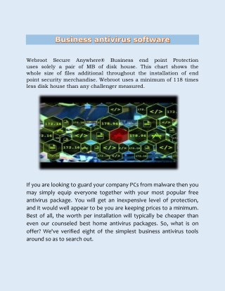 business antivirus software
