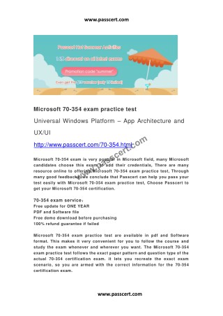 Microsoft 70-354 exam practice test